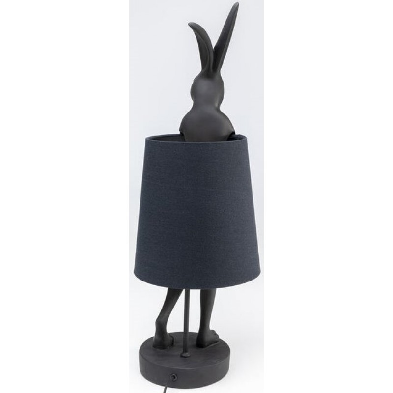 Table Lamp Animal Rabbit Matt Black 68cm